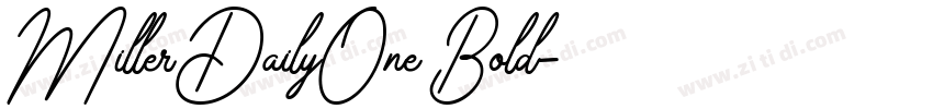 MillerDailyOne Bold字体转换